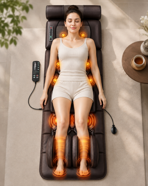 Масажний матрац для всього тіла Moltis Relax Also Today MRAT-815 з функцією підігріву - зображення 5