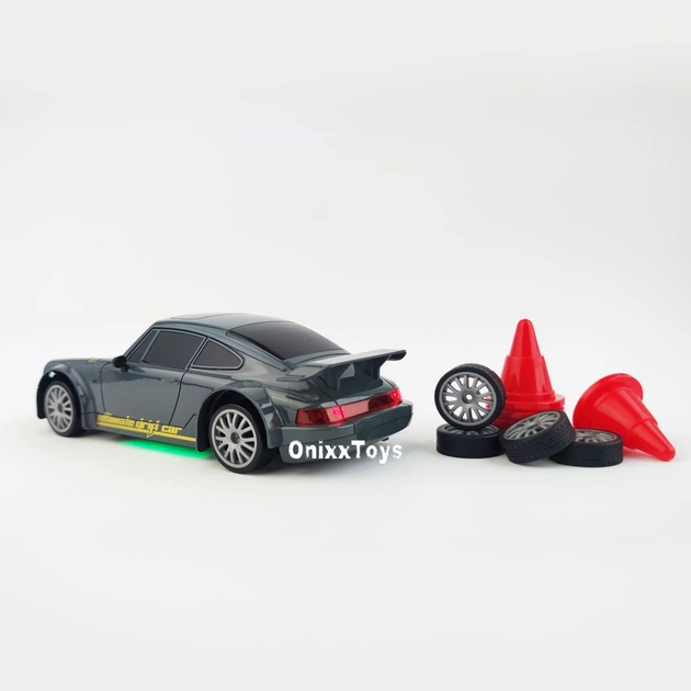 Дрифт машинка Порш с подсветкой неоновой Машинка для дрифта Porsche 911 на радиоуправлении Свет 21 см Grey - изображение 5
