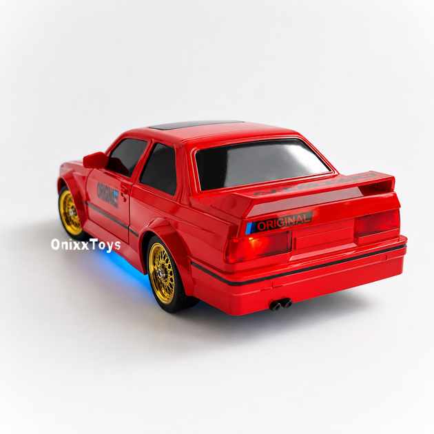 Радиоуправляемая дрифт машинка БМВ BMW M3 E30 с аккумулятором и неоновой подсветкой, свет фар (Красный) - изображение 6
