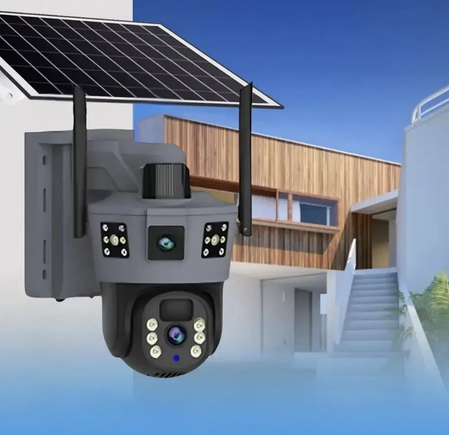 Уличная IP-камера TP18 4G Solar PTZ 6 МП чёрная Автономное видеонаблюдение с солнечной панелью Поворотное устройство без Wi-Fi Беспроводная система безопасности с SIM-картой - изображение 7
