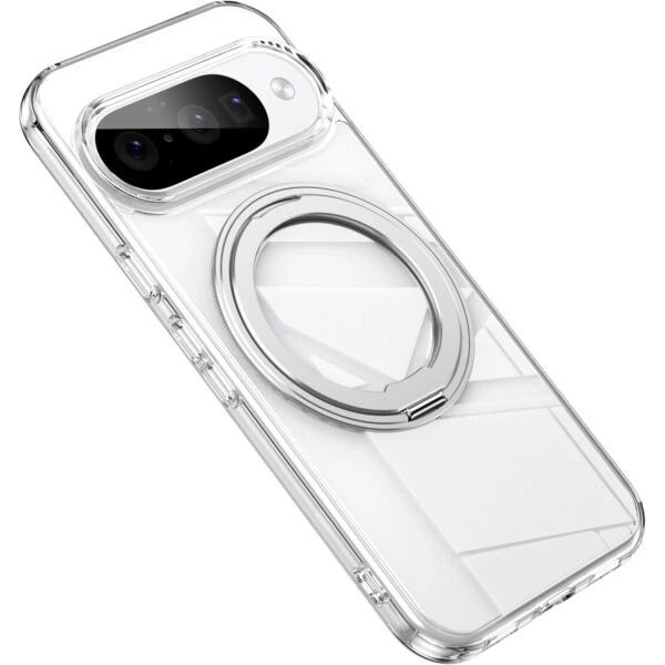 Защитный чехол Deexe Mag Stand для Google Pixel 11 / 11 Pro - Silver - изображение 2
