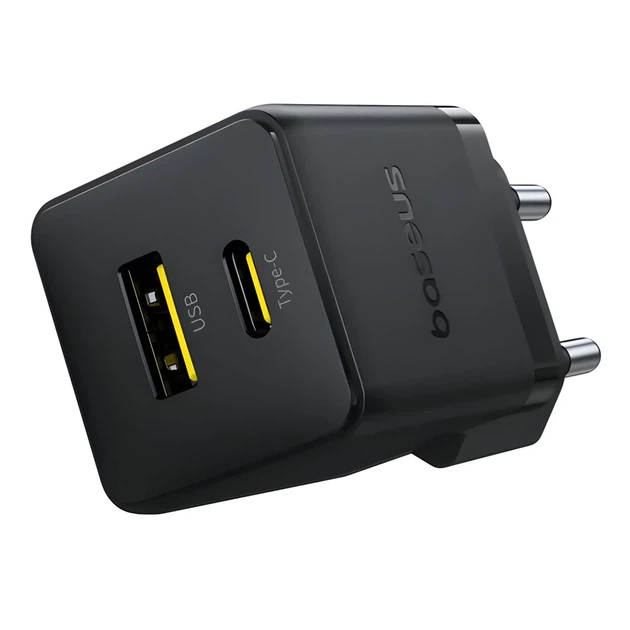 Сетевое зарядное устройство Baseus Palm PD/QC 30W USB-C | USB-A with USB-C to USB-C Cable 1 m Black (P1011160A113-01) - изображение 2