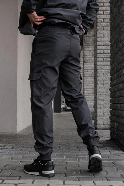 Мужские штаны карго Softshell демисезонные водостойкие без флиса Easy Intruder 4XL Серые - Фото 4 Мужские штаны карго Softshell демисезонные водостойкие без флиса Easy Intruder 4XL Серые - изображение 4