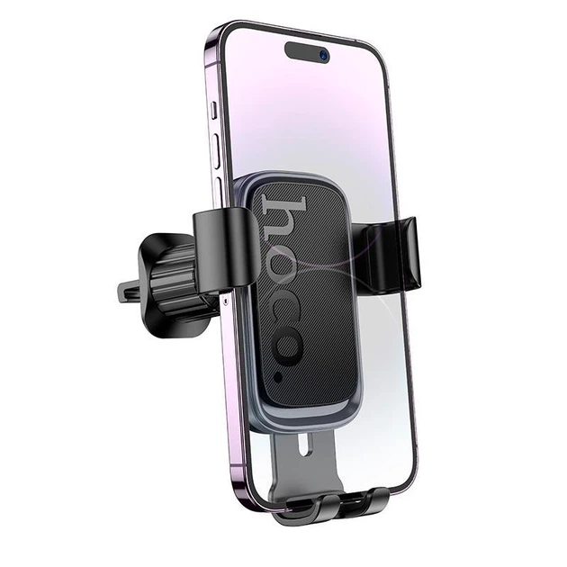 Тримач для телефону Hoco H80 Vista gravity на повітровід 6.1-7" Чорний (H80) - зображення 3