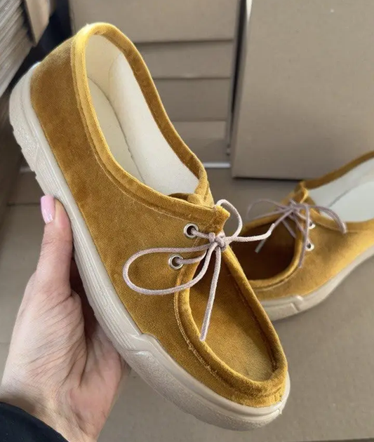 Жіночі велюрові мокасини MELANIA Premium Litma жовті (36–42 р.) 42 - зображення 7
