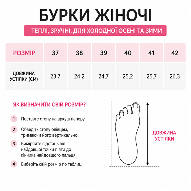 Жіночі бурки на овчині GRETA бежевий тедді з липучкою Premium Litma (37–42 р.) 42 - изображение 4