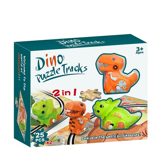 Ігровий набір з динозавром Dino Puzzle Tracks 2 в 1 Трицератопс і Тиранозавр T-Rex - Фото 7 Ігровий набір з динозавром Dino Puzzle Tracks 2 в 1 Трицератопс і Тиранозавр T-Rex - зображення 7