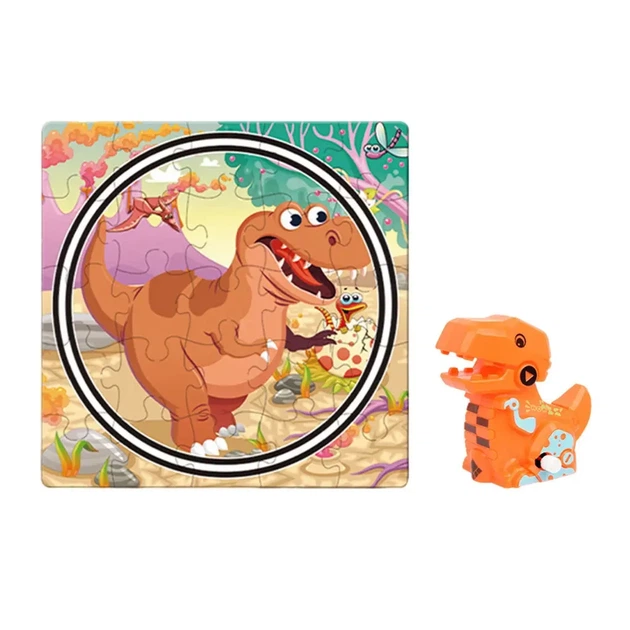 Игровой набор с динозавром Dino Puzzle Tracks Тиранозавр T-Rex - Фото 1 Игровой набор с динозавром Dino Puzzle Tracks Тиранозавр T-Rex - изображение 1