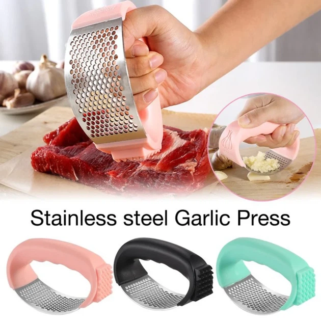 Чесночница универсальная (пресс для чеснока) чеснокодавка с ручкой Arc-Shaped Garlic Press 2 в 1 - изображение 7