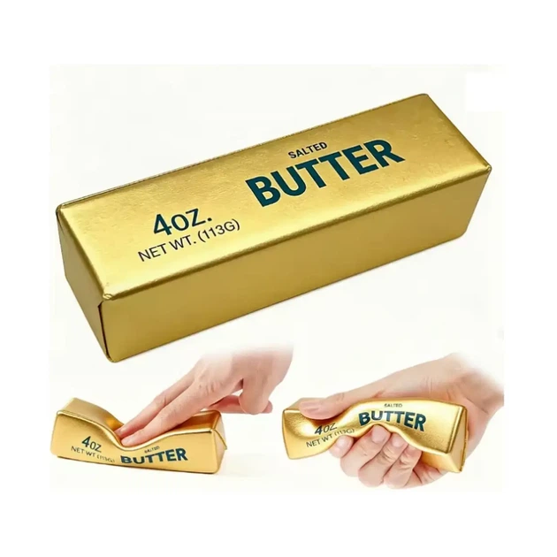 Сквиш Масло Золотое 11 см ароматизированный Squishy Butter Gold Игрушка масло антистресс Мягкий сквиш - Фото 3 Сквиш Масло Золотое 11 см ароматизированный Squishy Butter Gold Игрушка масло антистресс Мягкий сквиш - изображение 3