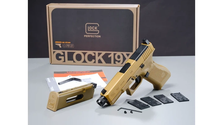 Пневматический пистолет Umarex Glock 19X MOS COY blowback калибр 4,5мм - изображение 8