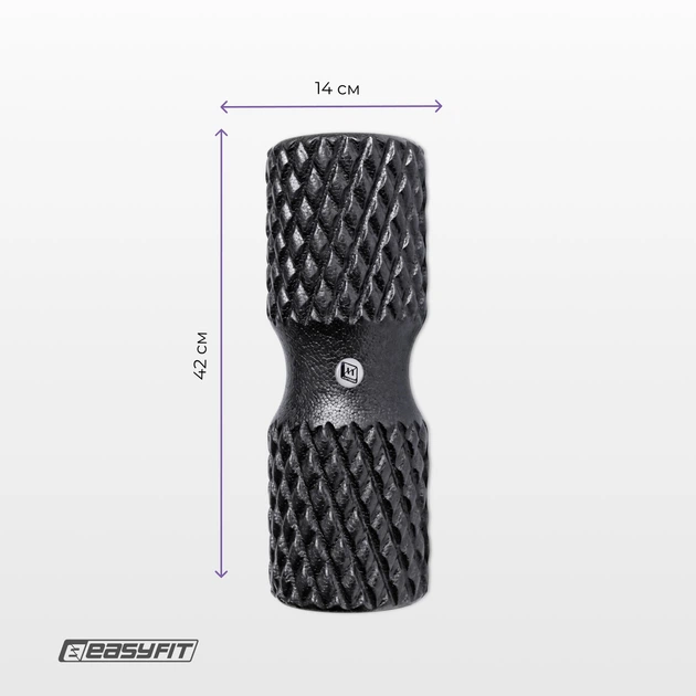 Масажний ролик EasyFit Grid Roller EPP 42 см - зображення 5