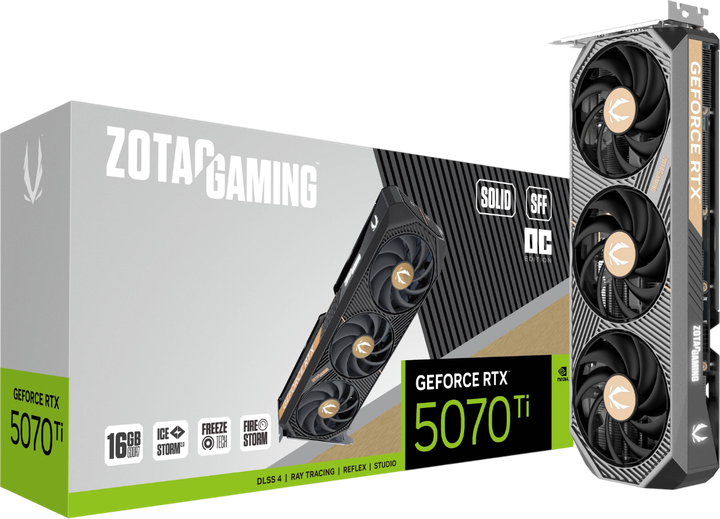 Відеокарта GeForce RTX 5070 Ti 16GB Zotac Solid SFF OC (ZT-B50710J3-10P) - зображення 3