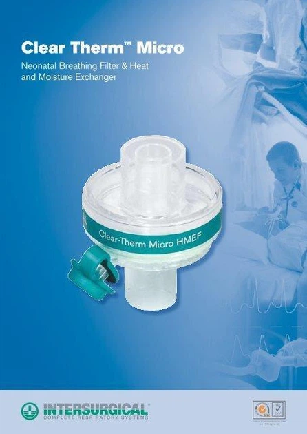Фільтр дихальний тепловологообмінний Intersurgical Clear-Therm Micro неонатальний з портом Luer Lock, 1441000 - зображення 4