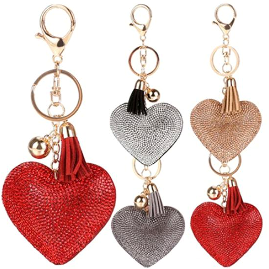 Брелок Swarovski Color Heart золотистый для украшения телефона - изображение 4