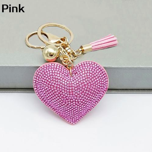 Брелок для телефона Swarovski Color Heart розовый - Фото 1 Брелок для телефона Swarovski Color Heart розовый - изображение 1