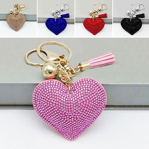 Брелок для телефона Swarovski Color Heart розовый - Фото 2 Брелок для телефона Swarovski Color Heart розовый - изображение 2