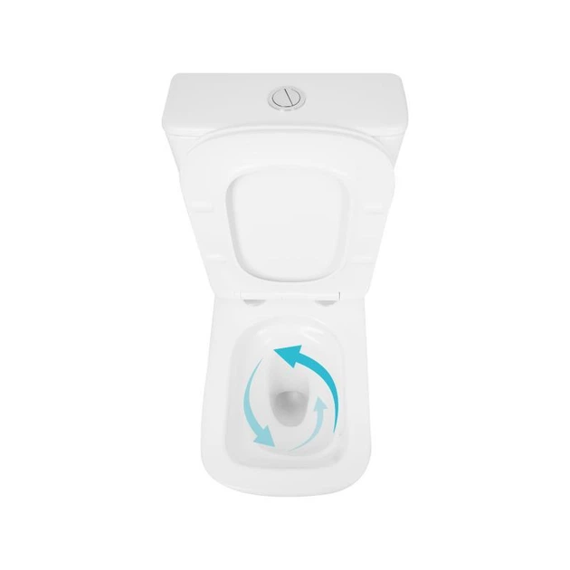 Напольный унитаз Qtap Tern Ultra Quiet безободочный с сиденьем Soft-Close QT17222175AUQ1W Белый, компактный, белый - изображение 6