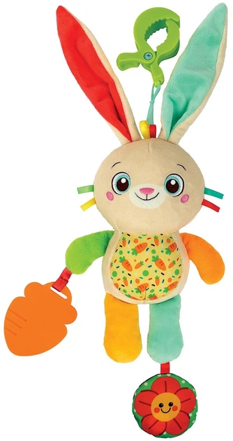 Zabawka dla niemowląt Clementoni Baby zawieszka Easy Peasy - Miękki królik 1000-17622 (8005125176229) - obraz 2
