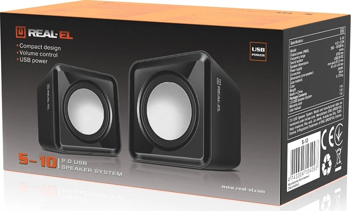 Акустическая система REAL-EL S-10 Black (EL121100020) - изображение 10