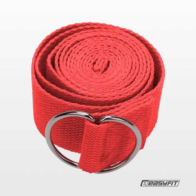 Ремінь для йоги EasyFit червоний - зображення 3