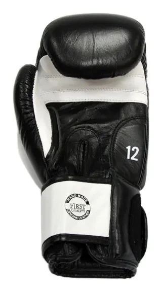 Рукавички боксерські THOR SPARRING 10oz / шкіра / чорно-білі (SPT_558(Leather) BLK/WH 10 oz.) - изображение 3