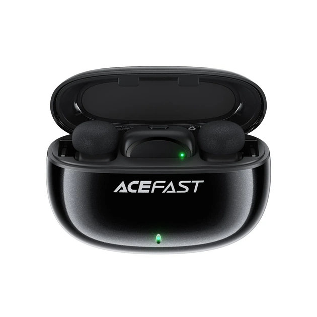 Беспроводная микрофонная система ACEFAST R2 dual-mic 20 часов работы ABS-пластик черный - изображение 3