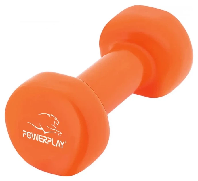 Гантель вінілова PowerPlay 4125 Achilles 4 кг. Помаранчева (1 шт.) (PP_PP_4125_4kg) - зображення 5