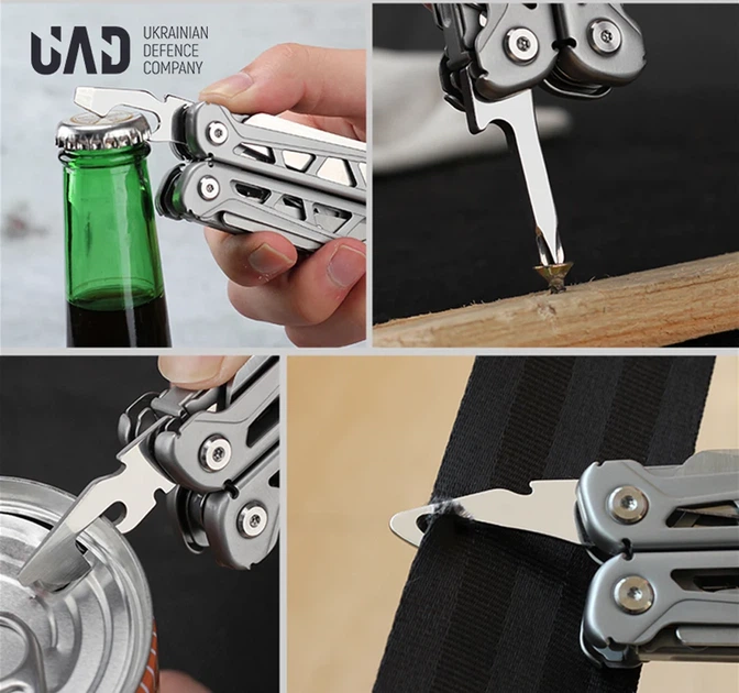 Мультитул UAD MasterGear 17 інструментів нержавіюча сталь сталевий - Фото 6 Мультитул UAD MasterGear 17 інструментів нержавіюча сталь сталевий - зображення 6