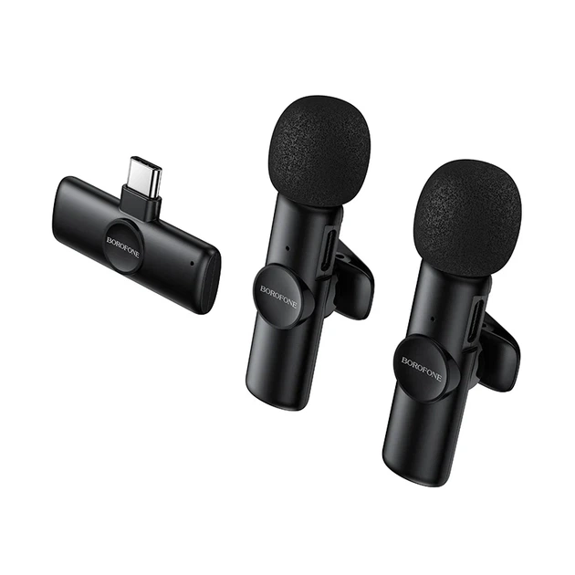 Беспроводная микрофонная система BOROFONE BFK16A dual-mic Type-C черная - изображение 4