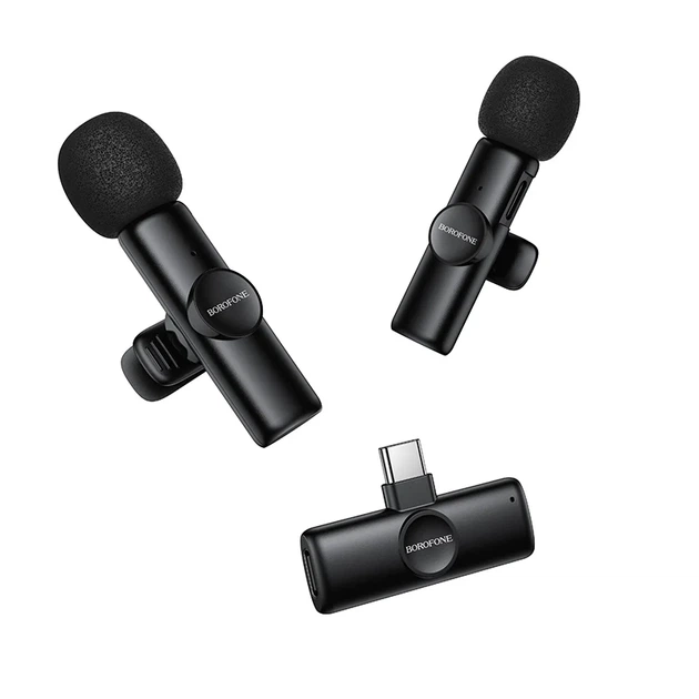 Беспроводная микрофонная система BOROFONE BFK16A dual-mic Type-C черная - изображение 6