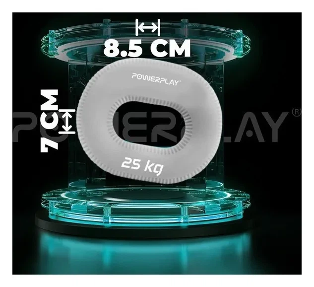 Еспандер кистьовий силіконовий PowerPlay PP-4336 Hand Grip Large 25 кг. Сірий (PP_PP_4336_Grey_25kg) - зображення 9