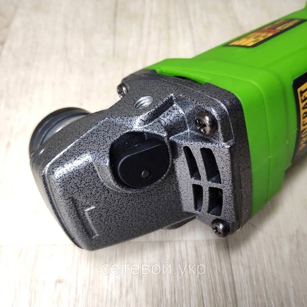 Угловая шлифовальная машина ProCraft 125 мм 860 Вт с регулировкой оборотов и защитой от пыли для резки и шлифовки металла профессиональный инструмент с усиленным якорем и удобной эргономичной рукояткой для длительной работы в мастерской - изображение 6