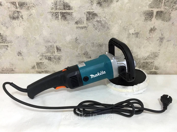 Полировальная машина Makita 1200 Вт 3000 об мин 180 мм профессиональная сетевая для авто и металла с электронной регулировкой оборотов и плавным пуском для детейлинга и восстановления лакокрасочного покрытия - изображение 6