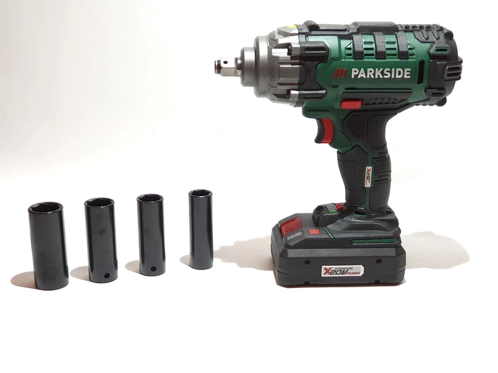 Гайковерт аккумуляторный Parkside ударный для автосервиса с двигателем 887 400 Нм 5 ступеней скорости с аккумулятором 2 А и зарядным устройством в чемодане - изображение 9