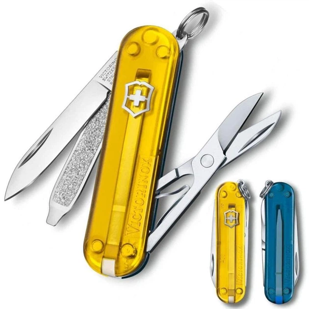 Швейцарский складной нож Victorinox CLASSIC SD UKRAINE 0.6223.T81G.T61 - Фото 2 Швейцарский складной нож Victorinox CLASSIC SD UKRAINE 0.6223.T81G.T61 - изображение 2