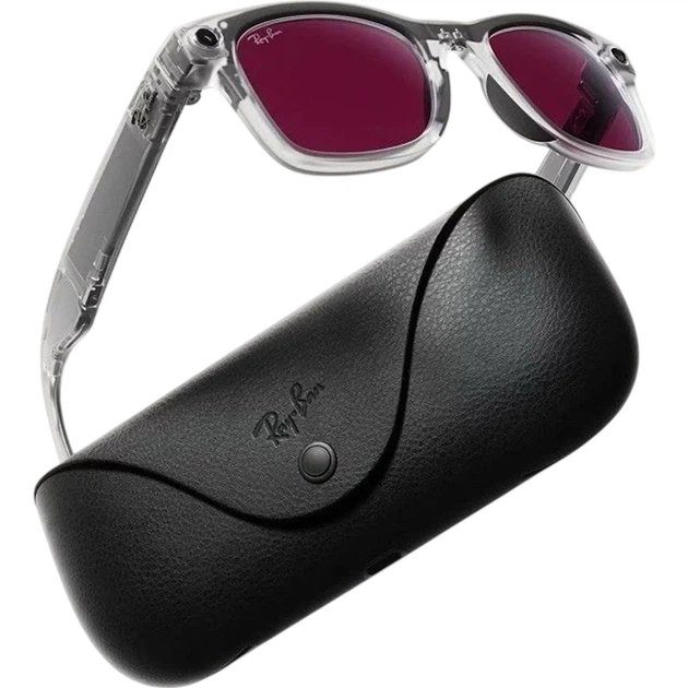 Смарт-очки Ray-Ban Meta Wayfarer Gen 2 Limited Edition Standard Matte Transparent Frame/Clear to Ruby Transitions Lenses (RW4012 6770MI 50-22) [174916] - изображение 11