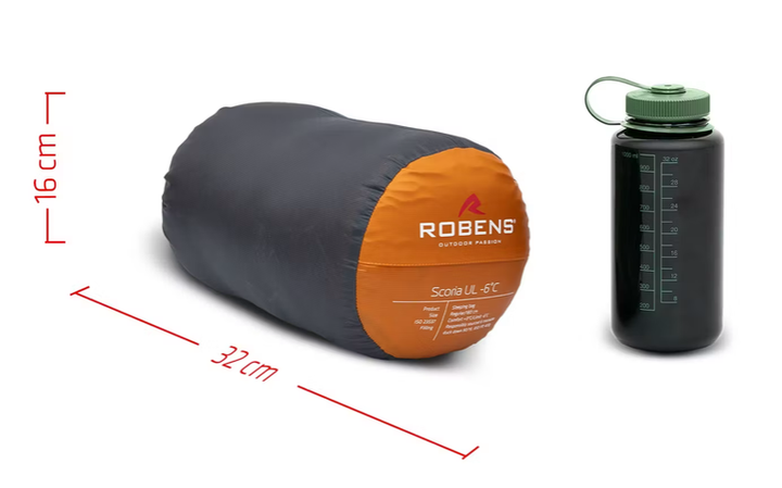 Спальний мішок туристичний Robens Scoria UL -6C Long 195 см Лівий Orange (5709388160546) - зображення 8