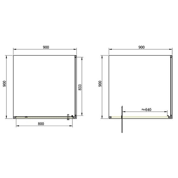 Душова кабіна Primera Frame SHRC56906 90х90 см профіль хром/прозоре скло - изображение 3