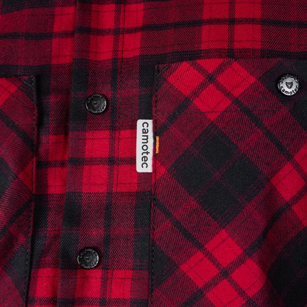 Сорочка Camotec з каптуром "Вектор" Red/Black, L - Фото 11 Сорочка Camotec з каптуром "Вектор" Red/Black, L - зображення 11