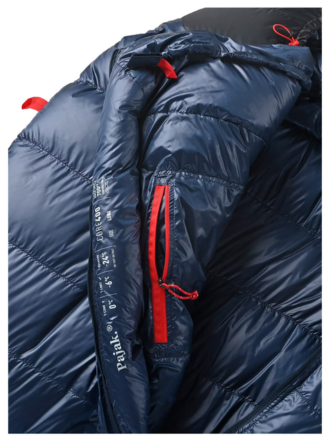 Śpiwór puchowy Pajak Core 400 Short 165 cm Lewy Navy (5905669162364) - obraz 5