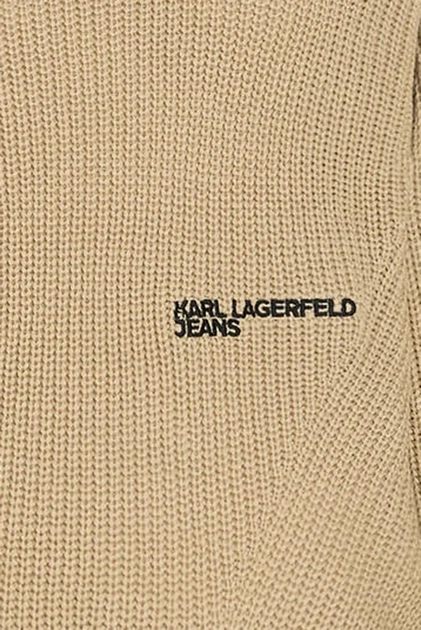 Жіночий бежевий вовняний светр oversized rollneck Karl Lagerfeld Jeans XL 246J2003 - Фото 2 Жіночий бежевий вовняний светр oversized rollneck Karl Lagerfeld Jeans XL 246J2003 - изображение 2