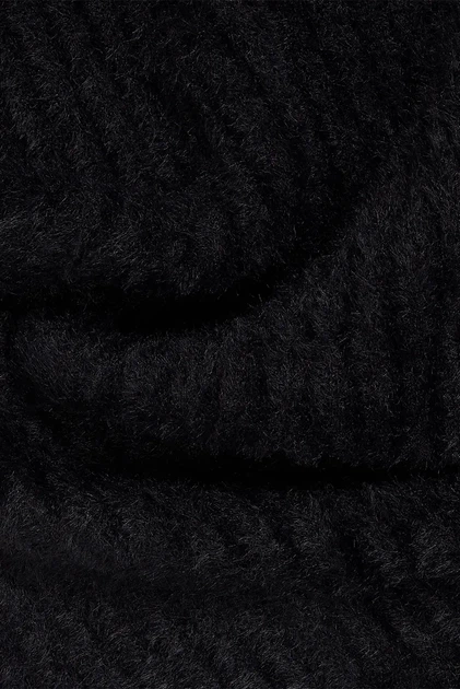 Жіночий чорний шарф furry logo Karl Lagerfeld Jeans OS 246J3302 - Фото 5 Жіночий чорний шарф furry logo Karl Lagerfeld Jeans OS 246J3302 - изображение 5