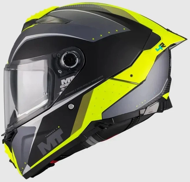 Шолом MT Thunder 4 R SV Wind Tunnel, M, Чорний матовий/Жовтий (3080519) - изображение 2