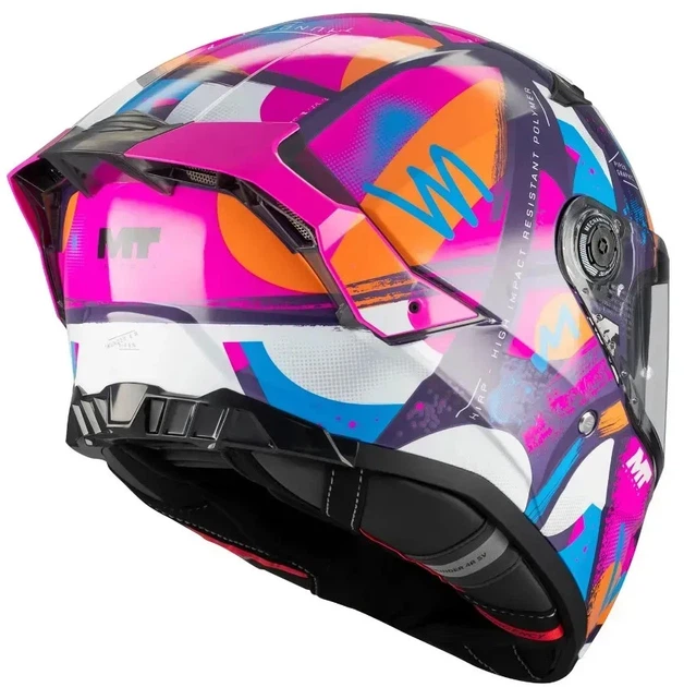 Шолом MT Thunder 4 R SV Pipen, S, Білий глянцевий/Рожевий (3080493) - изображение 3