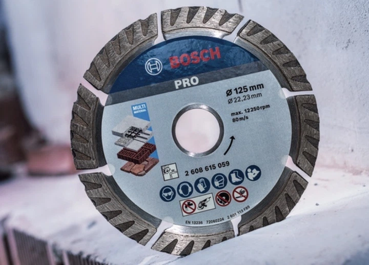 Алмазний диск Bosch PRO Multi Material 125 мм - Фото 1 Алмазний диск Bosch PRO Multi Material 125 мм - зображення 1