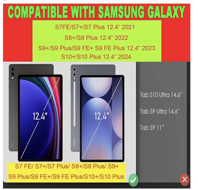 Чохол-клавіатура для Samsung Tab S9 FE+/S9+/S8 Plus/S7 Plus/S7 FE 12,4 дюйми - Фото 2 Чохол-клавіатура для Samsung Tab S9 FE+/S9+/S8 Plus/S7 Plus/S7 FE 12,4 дюйми - изображение 2