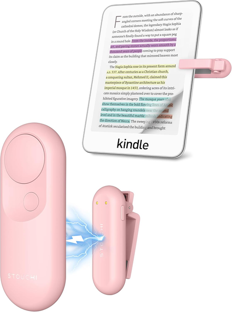 Пульт для перегортання сторінок Stouchi Page Turner 2-в-1 для Kindle, Kindle Paperwhite, Oasis, Scribe, iPad, Android - зображення 2