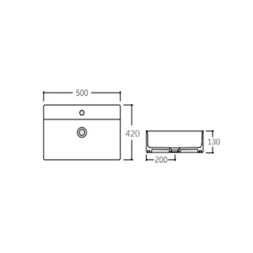 Раковина Qtap Nando LT 500х420х130мм (QT12116146AMB) - изображение 5