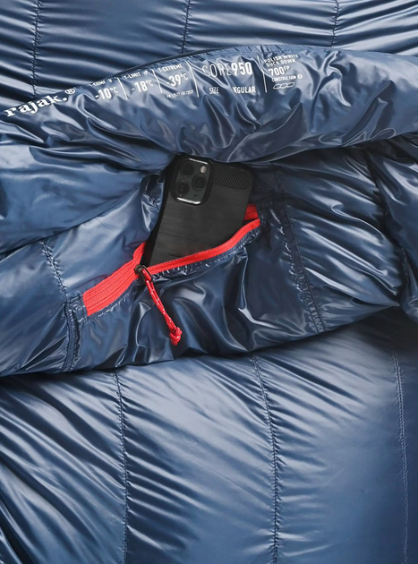 Śpiwór puchowy Pajak Core 950 Short 165 cm Lewy Navy (5905669162432) - obraz 4